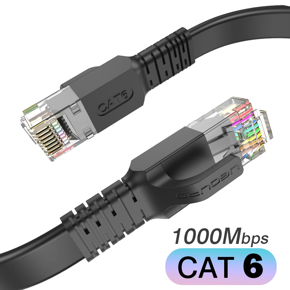 CAT 6 Ethernet-kabel Platte Cat6 Lan-kabel Gigabit 1000 mbps UTP RJ45 Netwerkpatchsnoer 1 m-30 m Voor Switch Splitter Modem Router