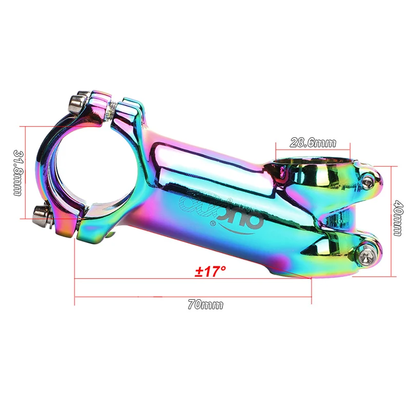 Ultralight Bike Stem Mountain bike Road bike Stem 31.8mm Handlebar stem 7/17 Degrees 60/70/80/90mm MTB Stem Bicycle accessories