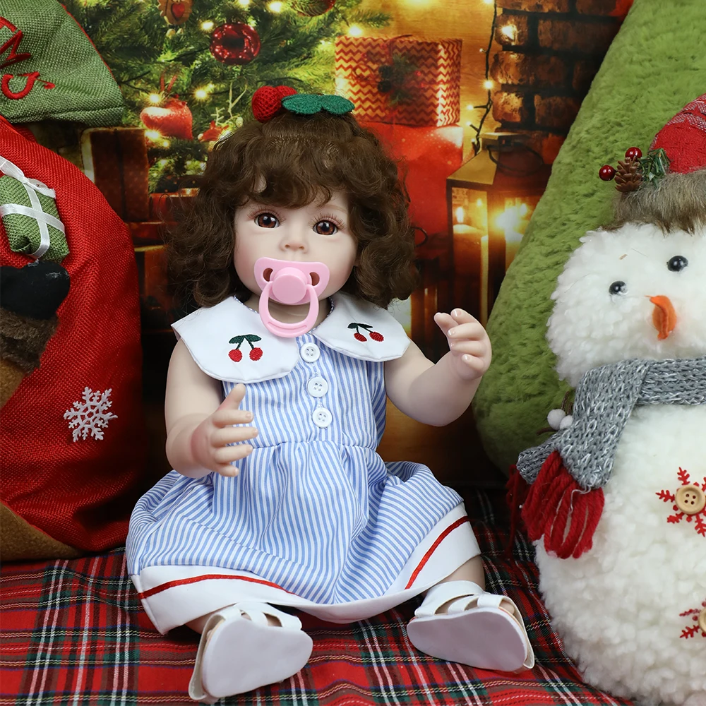 Susu bebê reborn de 18 polegadas com cabelo enraizado artesanal e boneca de toque macio pode brinquedos de banho para crianças melhores presentes de natal