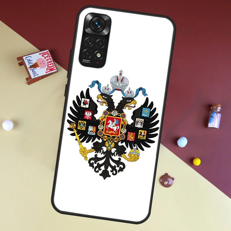 Russia Flag Coat Of Arms For Xiaomi Redmi Note 11 Pro Case For Redmi Note 8 9 12 10 Pro 9S 10S 11S 9A 9C 10C Cover