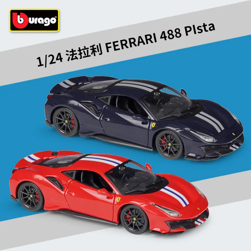 

Модель Автомобиля Ferrari 2021 pista Bburago 1:24 из литого металла, детская игрушка, подарок для парня, коллекция автомобиля из искусственного сплава