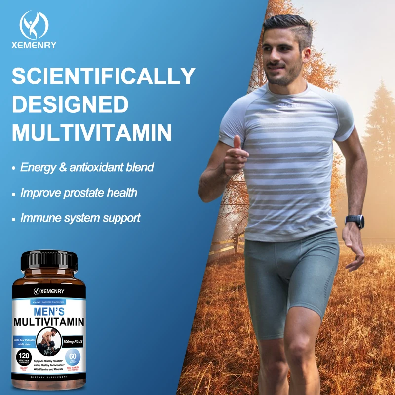 Multivitamínico Masculino 120 Cápsulas Multivitamínico Próstata Masculino Multimineral Diário