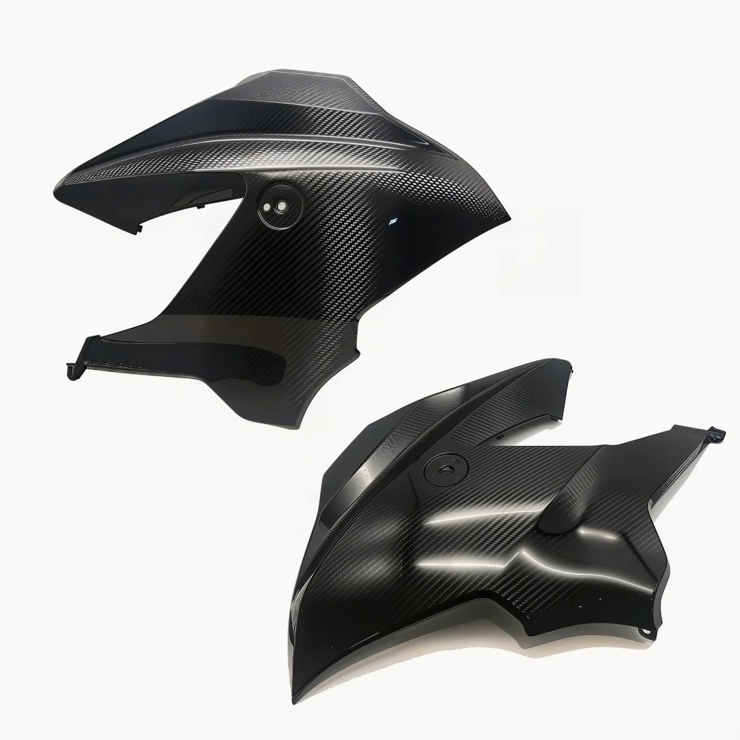 for Honda Gold Wing GL1800 Blackened Carbon Fiber Engine Decorative Cover Kit Fuel tank side panel shell 18-24 years F6B