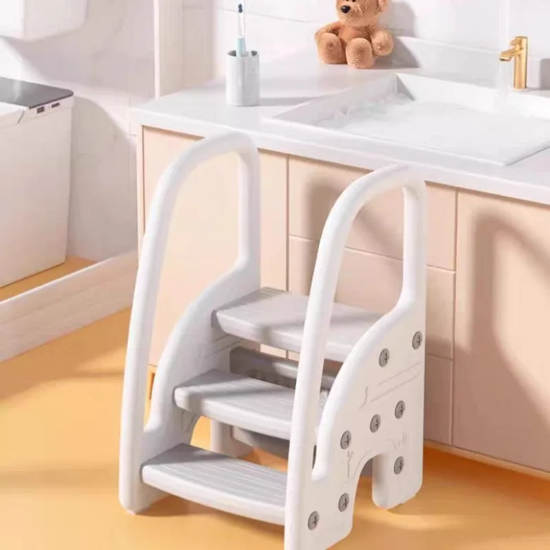 Manlong Baby Wash Basin Step Stool Kids Foot Rest Bathroom Height Booster Baby Hand Washing Ladder Preschool Washbasin Bench