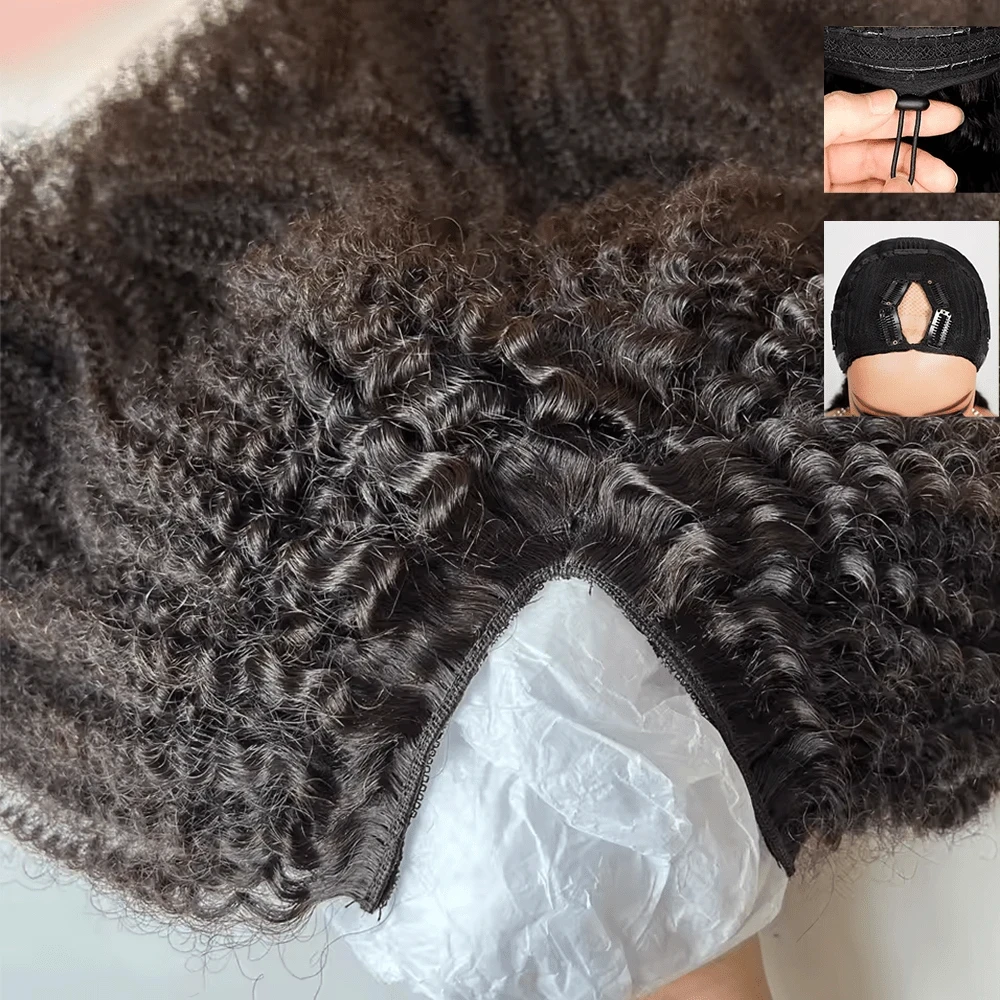 Smilegirl 30 36 Inch Curly V Part Wig Brazilian Human Hair Deep Wave Human Hair Wigs for Women 250% Density Water Wave V Part Wig