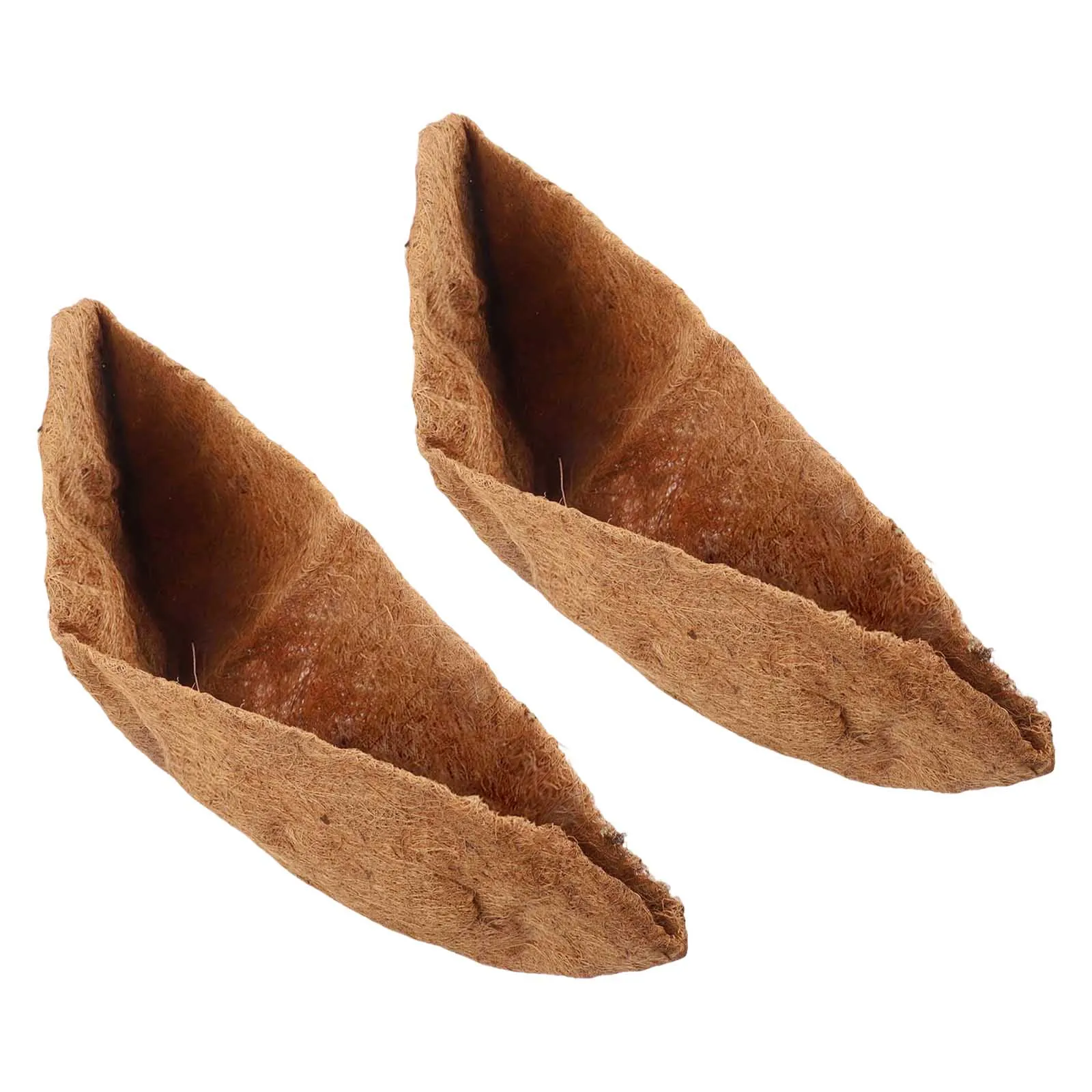 2/4/6pcs 24in Coconut Flower Basket  Natural Coconut Fiber Hanging Basket Liner Flower Basket For Gardening & Decor Garden