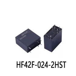 10PCS HF42F 024-2HST (replaces of FTR-F4AK024T F4AK024T)24V DC 5A 250VAC 5A30VDC POWER RELAY 2 POLE 5A TV-3 HF42F-024-2HST