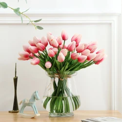1PC Artificial Flowers Garden Tulips Real Touch Flowers Tulip Bouquet Decor Mariage for Home Wedding Decorations Fake Flower