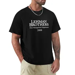 T-shirt graphique Lehman Brothers pour homme, département de gestion des risques, crise financière, ok, vêtements kawaii, 2008