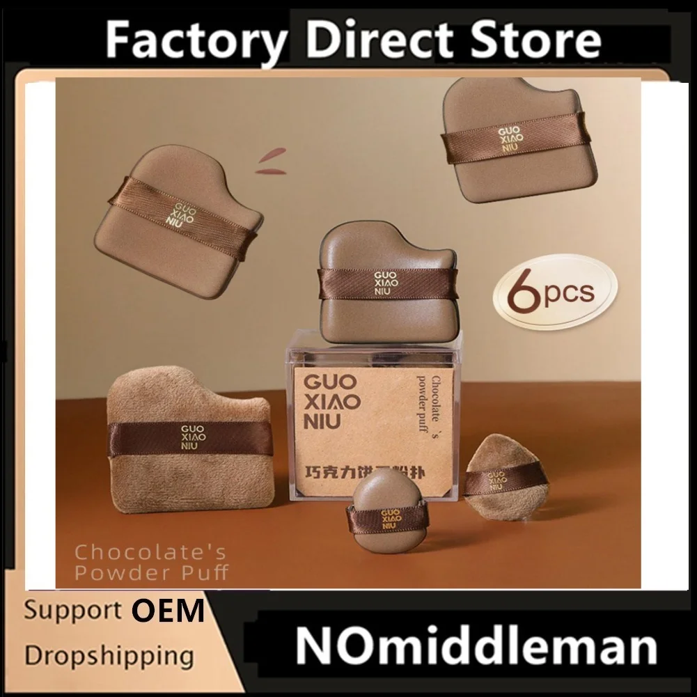 6 pçs/caixa mini seco molhado uso maquiagem liquidificador puffs dupla face ferramenta de maquiagem pó puff ferramenta cosmética para mulher beleza