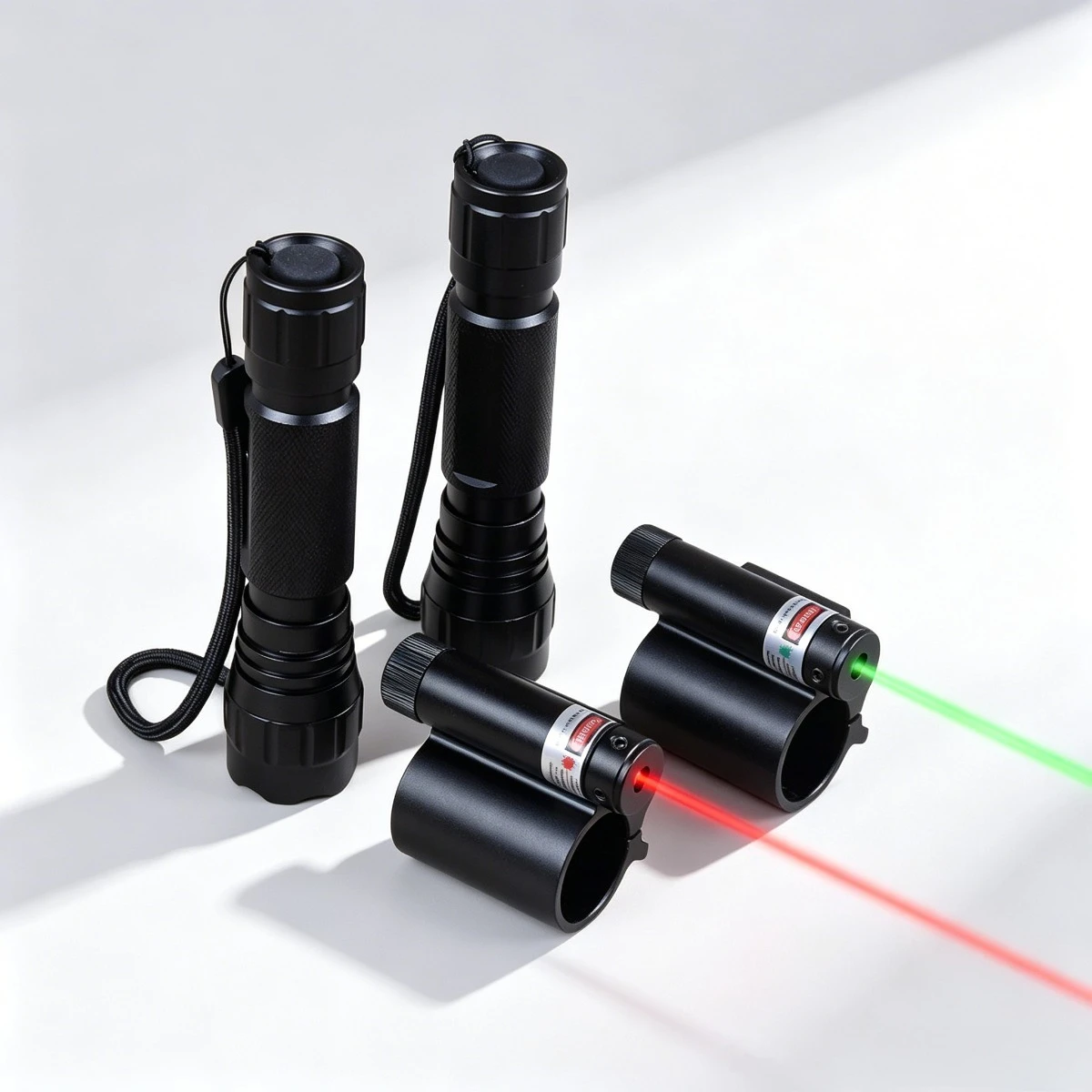 

Flashlight Laser Sight Adjustable Laser Tactical LED Flashlight With Red Green Laser Dot Sight Light For Picatinny Rail