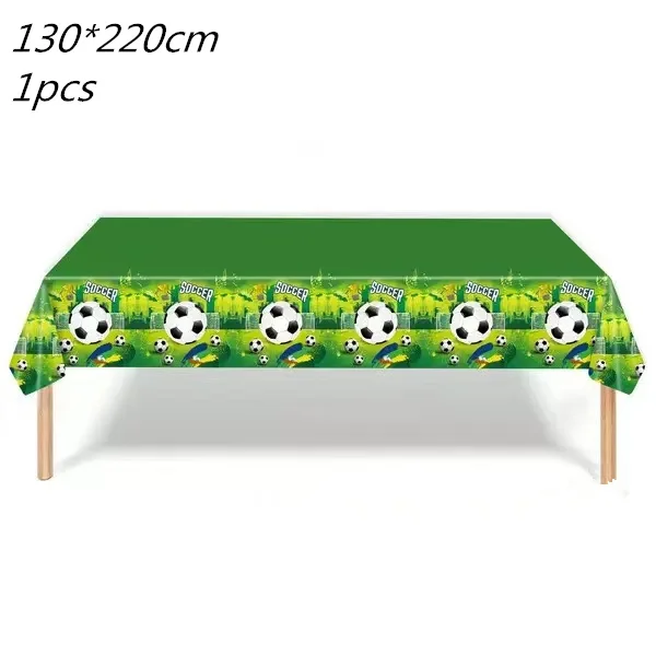 Fußball Fußball Geburtstag Party Dekoration Einweg Geschirr Tischdecke Ballon Banner Kuchen Topper Geschenk Kind Spiel Party Supplie – Detail 6