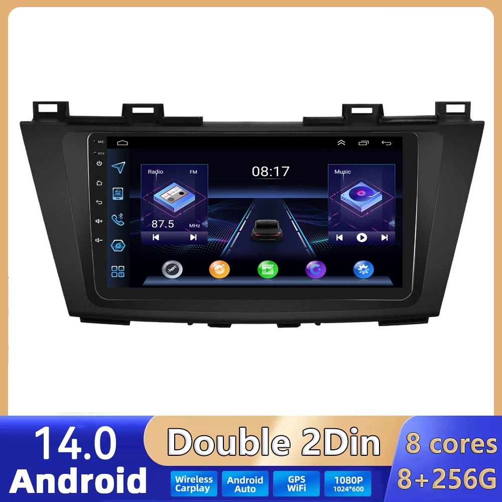 

Android 14 Auto Car Radio For Mazda 5 CW 2010 2011 -2015 Multimedia Video Player Navigation GPS Stereo Carplay 4G+WIFI DSP Audio