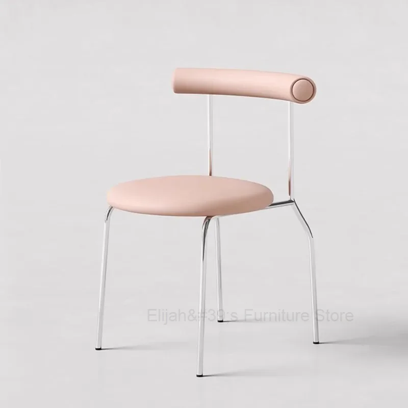 Relax Dining Chair Nordic Leather Luxury Restaurant Dining Chairs Desk Design Salon Hotel Sillas Para Comedor Salon Furniture