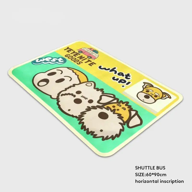 VIKAMA Tapete de Alimentación para Mascotas con Dibujos Animados, Impermeable, Antideslizante, para Perros y Gatos, Fácil de Limpiar, con Diseño Impreso