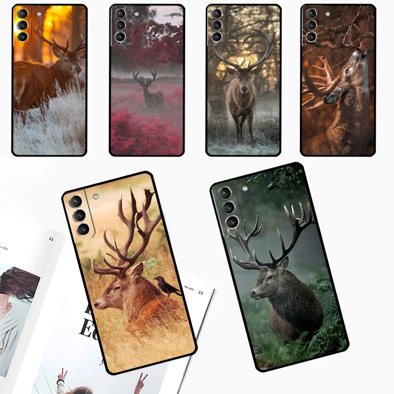 STUNNING DEER Animal Case For Samsung Galaxy S24 Ultra S23 S22 S21 Plus S20 FE S8 S9 S10 Note 10 20 Ultra Cover