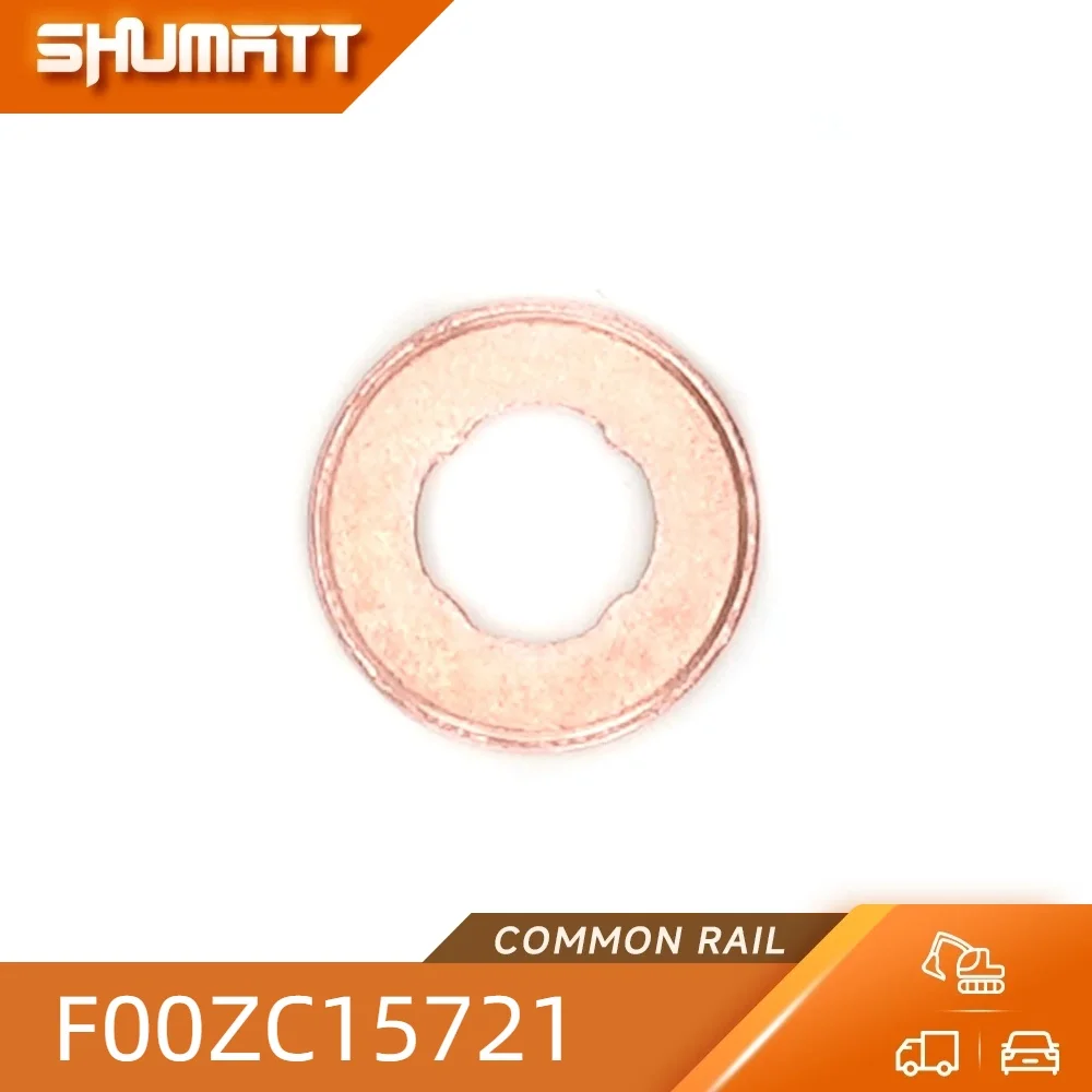 100PCS China Made New High Quality F00ZC15721 Dimensions 15x7.2x1.5mm Fuel injector Copper Washer With Gears And Step