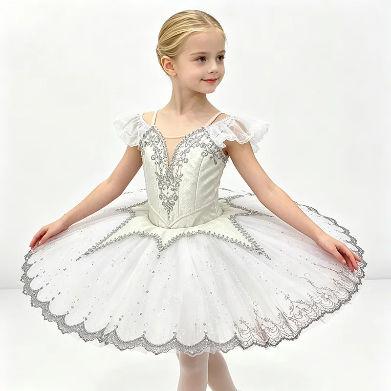 high quality fashion Unique Design Kids Girls Children Women Adult Performance Wear white Ballet Tutu Costumes