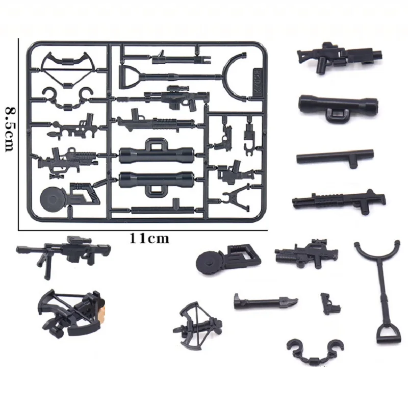 WW2 Military Special Forces Rifle Guns Mini Action Figures MOC Weapons Pack SWAT Police Accessories Building Block Brick Toy