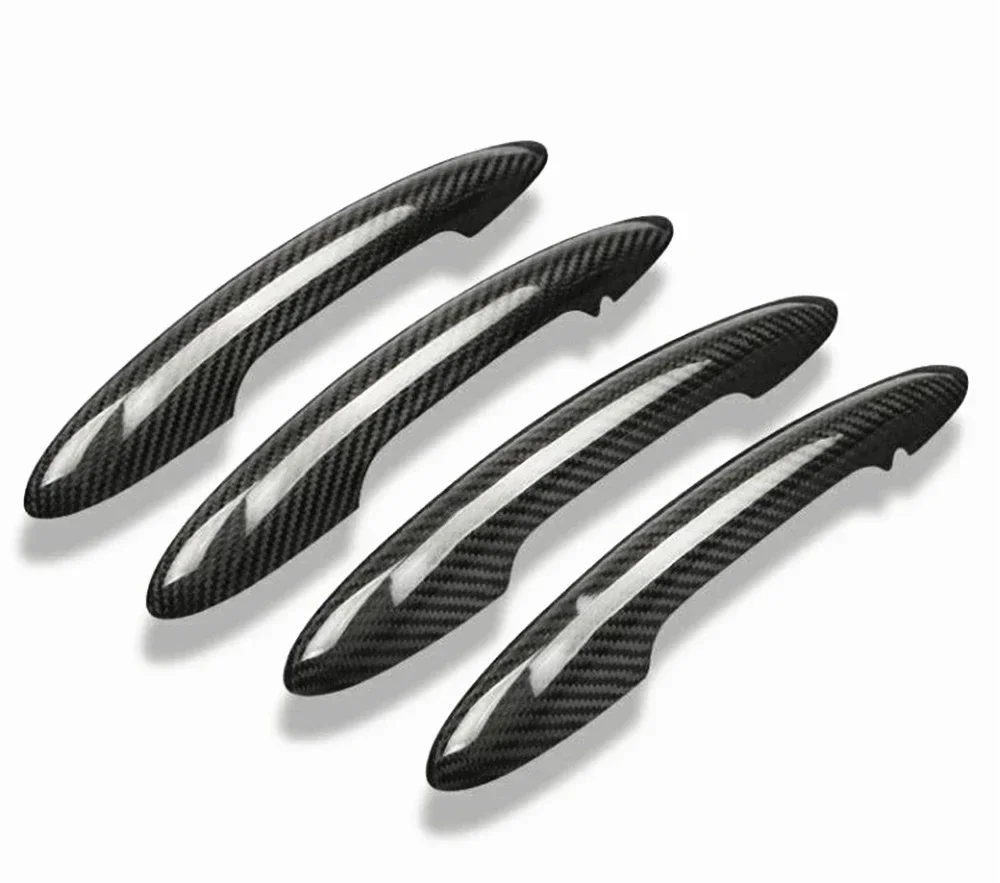 New!  For MINI Cooper F55 F60 2014 2015-2020 Hatchback Countryman 4 Door Real Carbon Fiber Exterior Door Handle Covers Without H