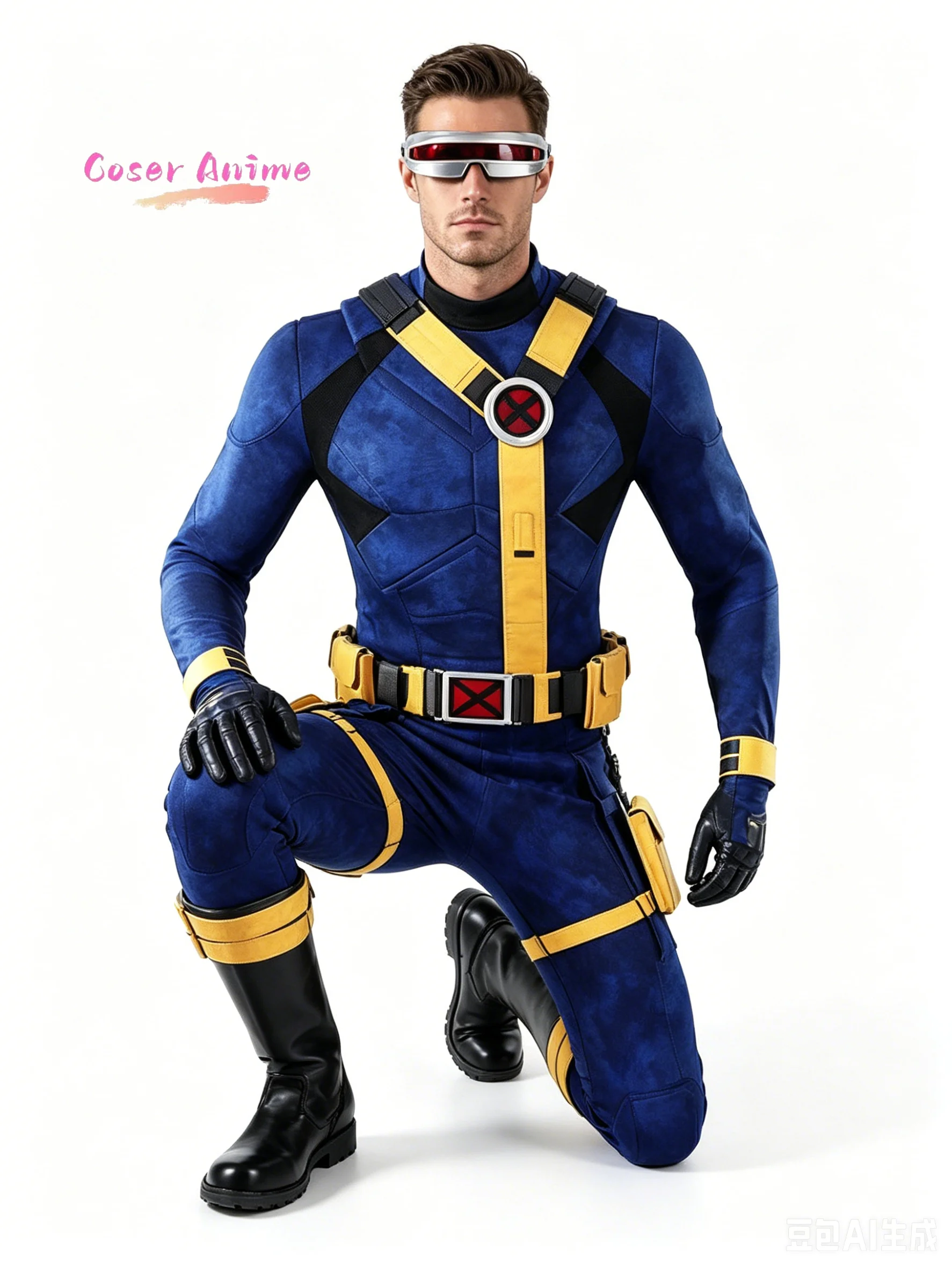 

Scott Summers Cyclops Cosplay Costume Uniform Halloween Carnival Party Christmas Play Role Clothes Clothing