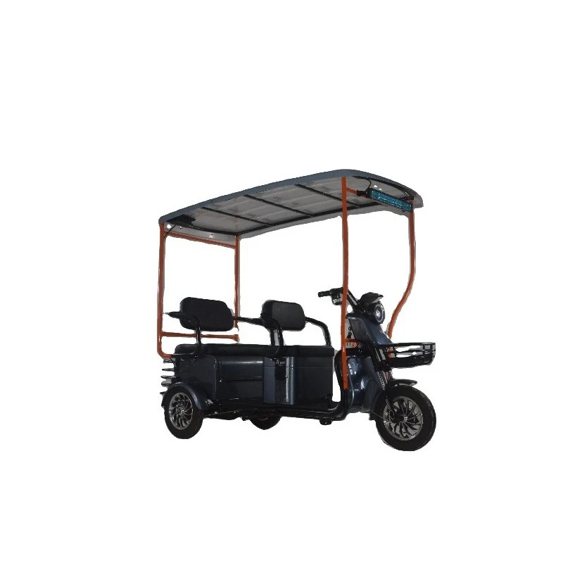 Cheap Solar-powered Electric Tricycle with Canopy for Cargo Use Open Body 2 Passengers