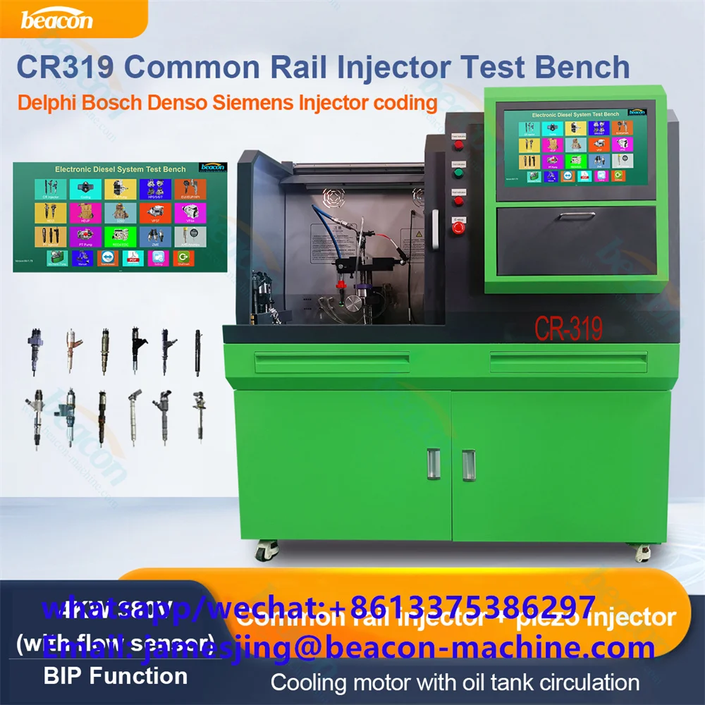 Electronic Machines Engine Stand Cr319 Common Rail Diesel Fuel Injector Test Bank Bench