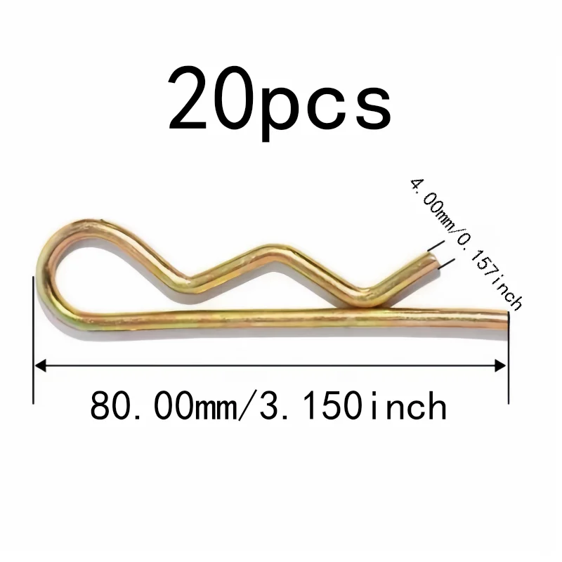 20 pcs 4*80mm M4 M4*80mm Locking Pin Fasteners, Industrial Maintenance, Secure Locking Hold, Multipurpose