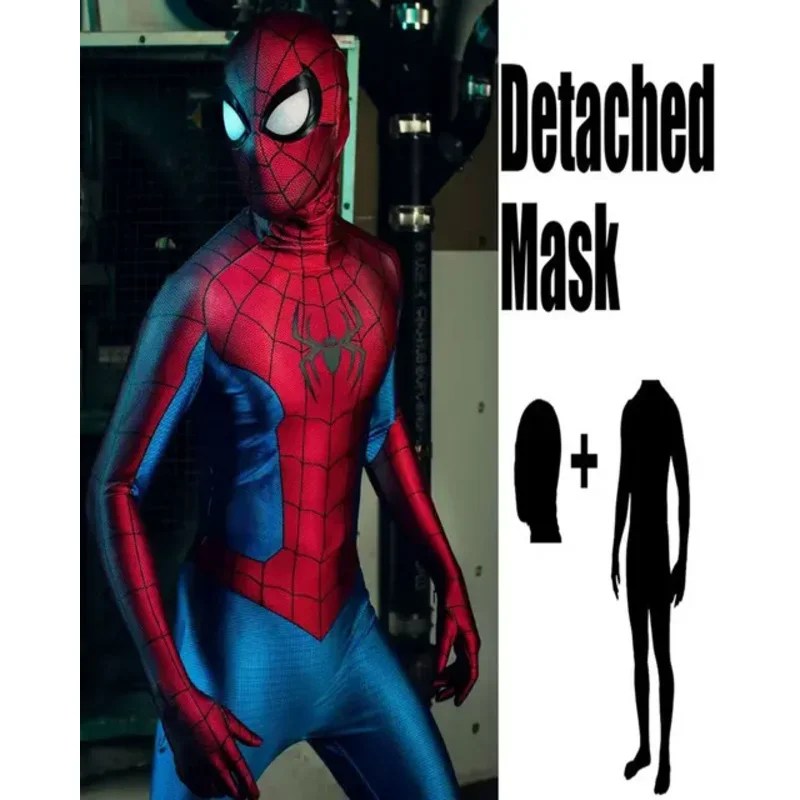 Disfraz de Spidercosplay para hombre y niño, traje Zentai de superhéroe sin camino a casa, mono completo para adultos y niños