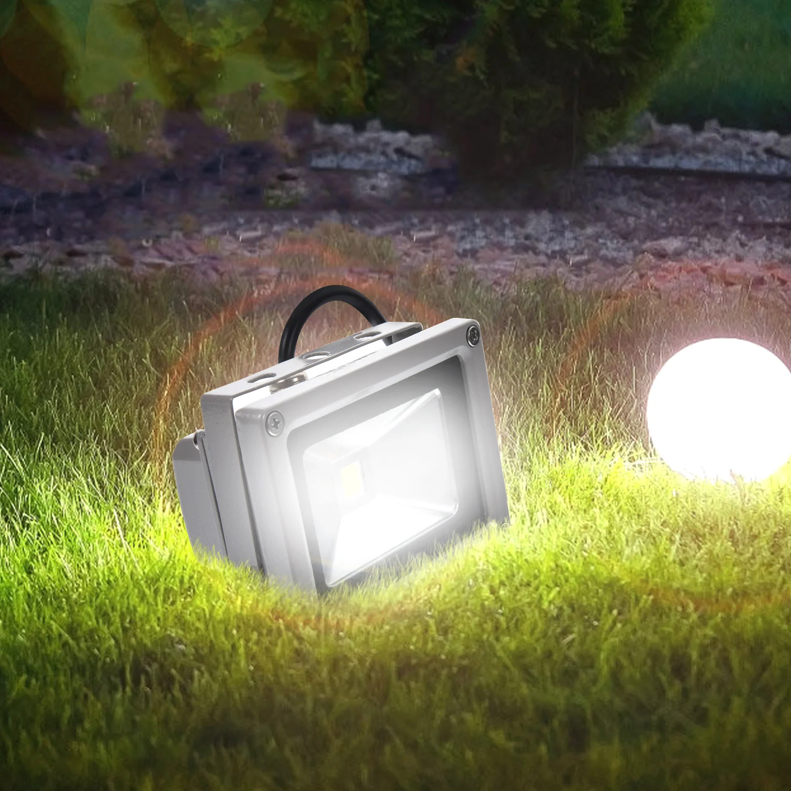 

10W LED Flood Light Waterproof Warm White Outdoor -Efficient Aluminum Glass Floodlight for Parking Lot Street