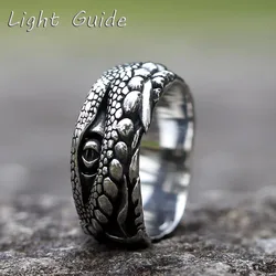 2022 NEW Men's 316L stainless-steel rings Crocodile With Eyes animal RINGf or teens fashion Jewelry Gift free shipping
