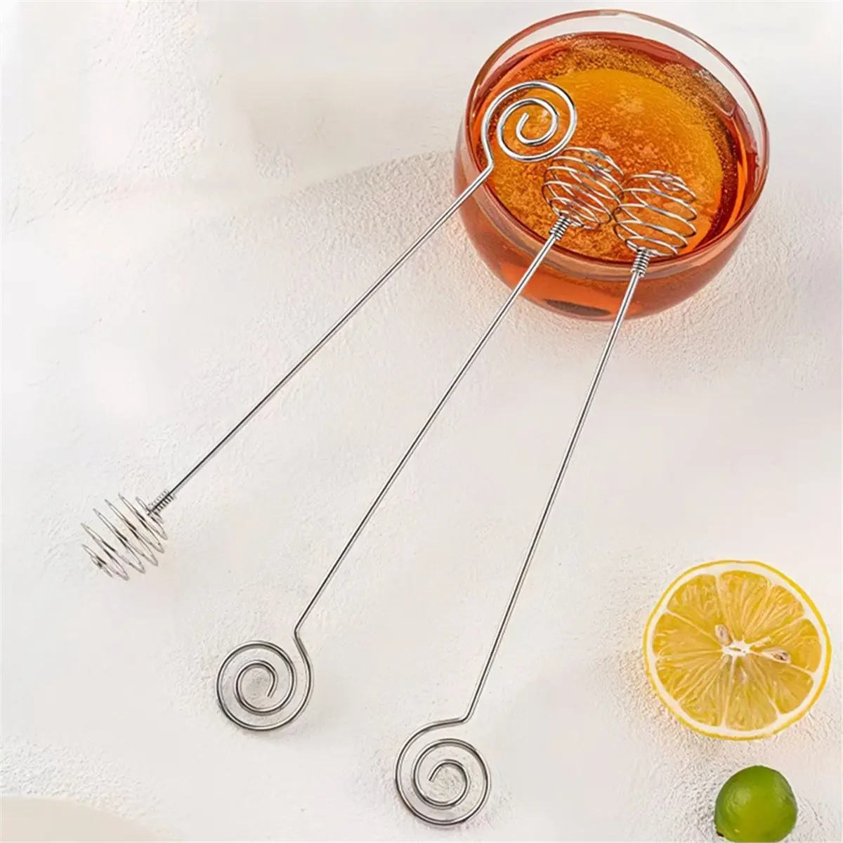 A67T NEW 4PCS Stainless Steel Honey Dipper Sticks Honey Dippers Stir Sticks Mixing Spoon for Honey Melted Chocolate Albumen
