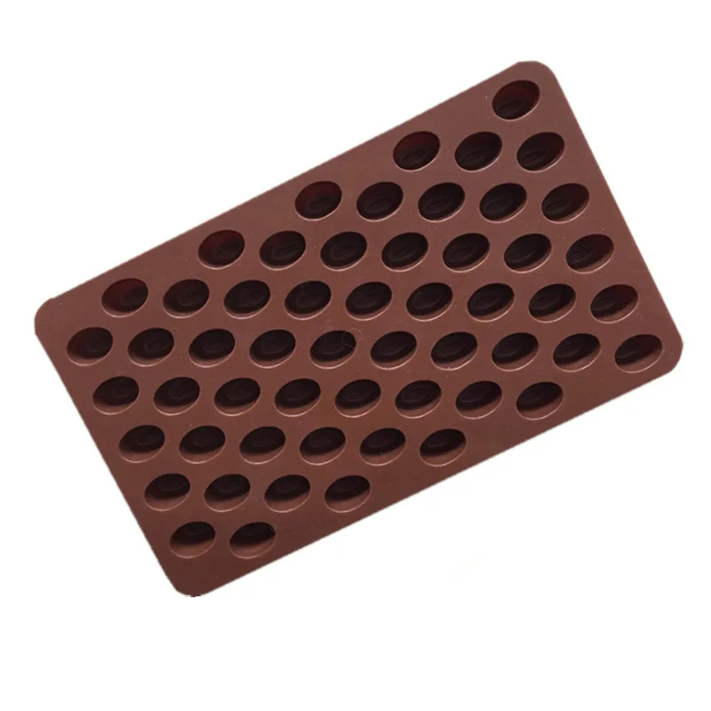 Mini-Kaffeebohnen mit 55 Mulden, Schokolade, Sugarcraft, Süßigkeiten, Silikonform, Form für Fondant, Kuchen, Dekorieren, Backen, Gebäck – Detail 5