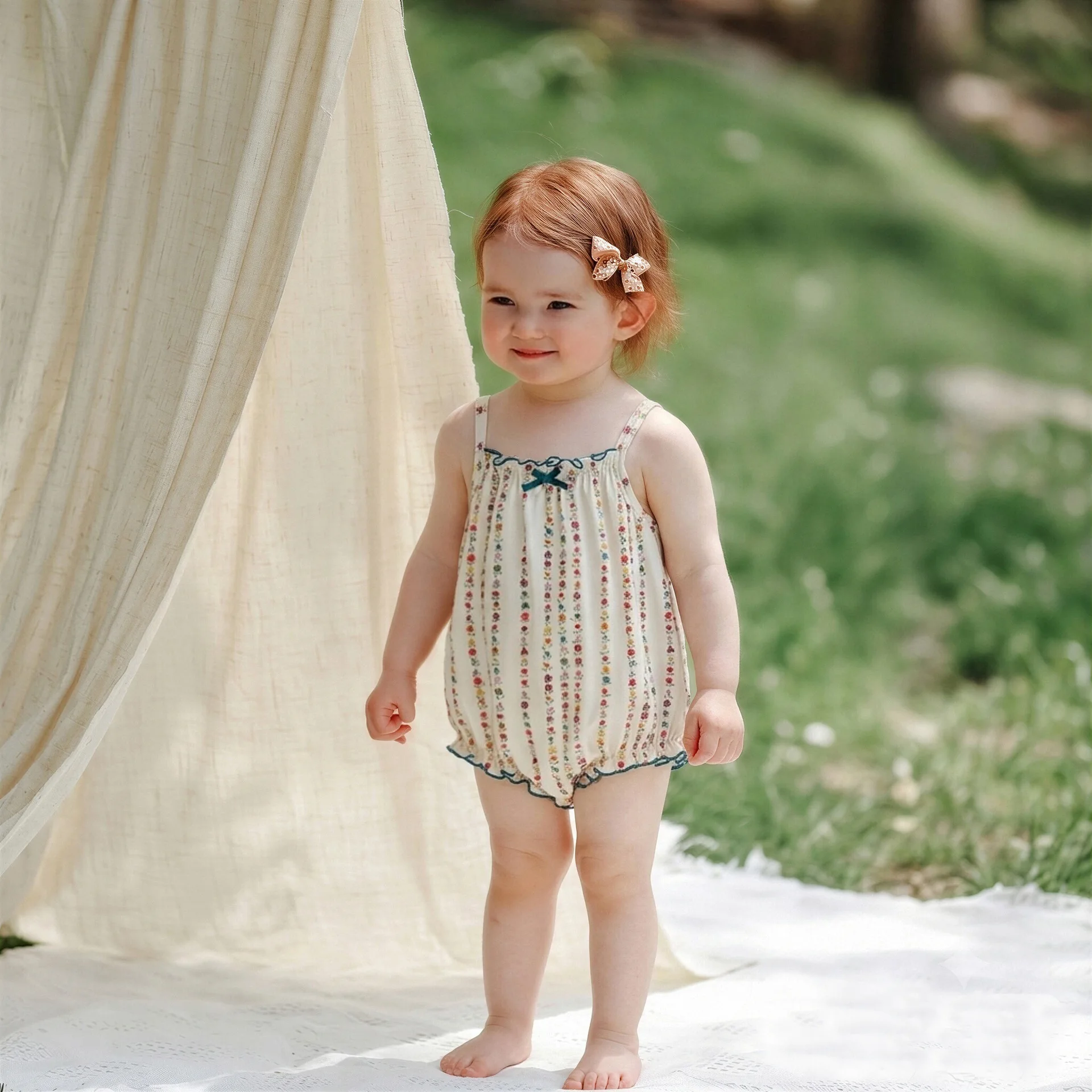 Baby Girls Clothing Camisole Rompers Baby Thin Jumpsuit Newborn Summer Outdoor Short Crawling Clothes 2026 Summer New