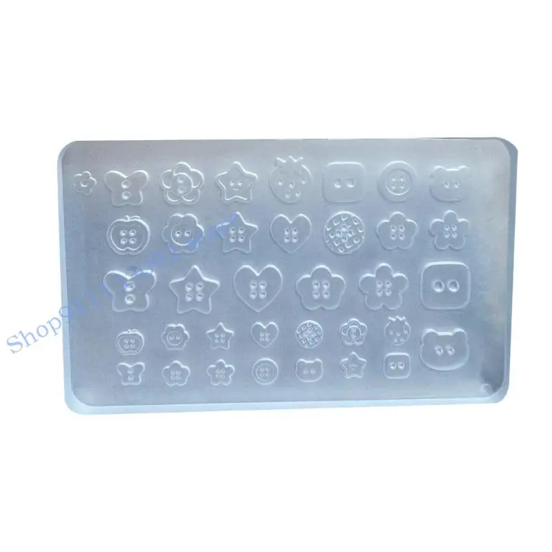 

H9ED Маленькие художественные аксессуары Формы для дизайна ногтей в форме пуговиц для украшения