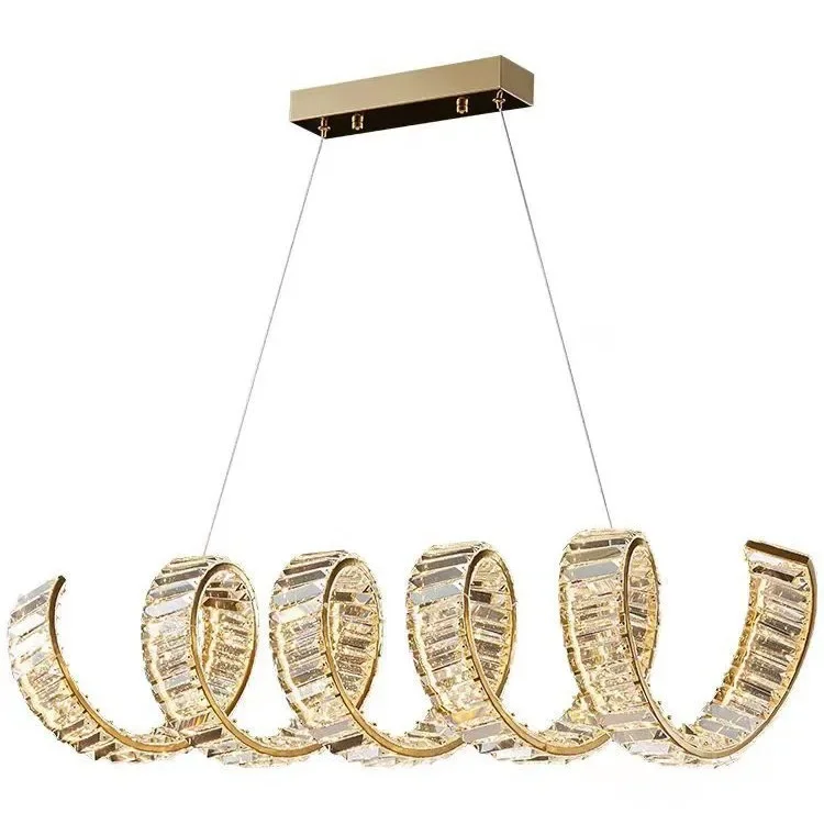 

Postmodern luxury restaurant crystal lamp simple atmosphere villa bar chandelier