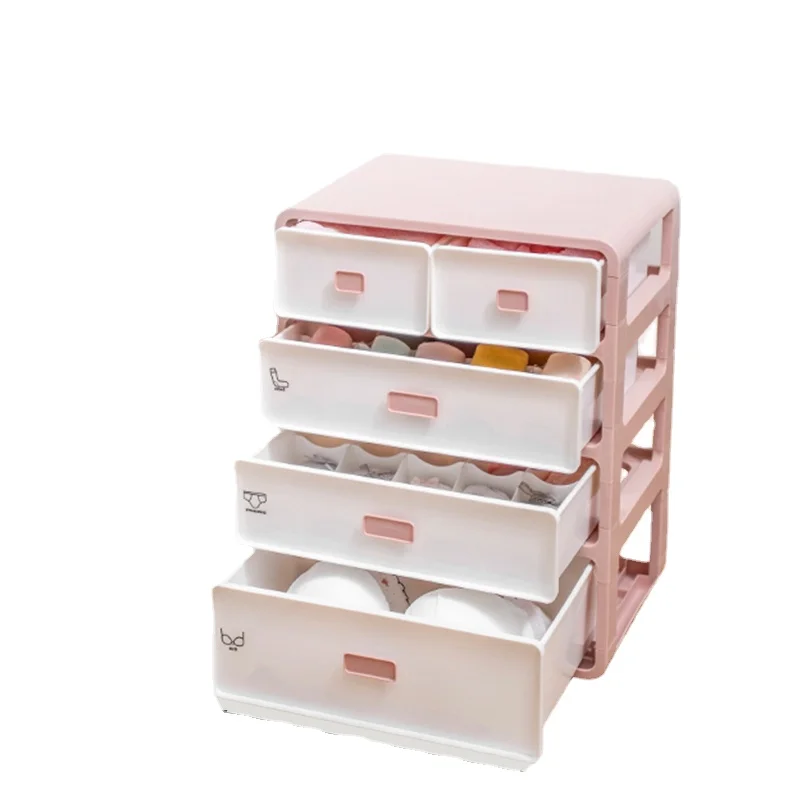 Underwear storage box household underwear socks finishing artifact drawer-type three-in-one underwear compartment box