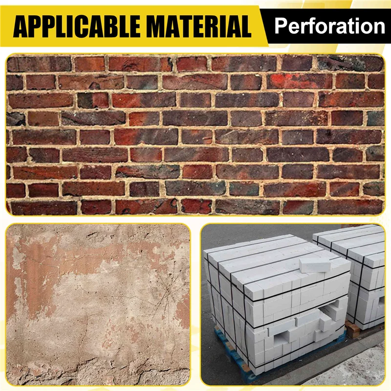 

T98C-4PCS Concrete 6-12Mm Bit Cross Cutter Head Double Auger Hammer 150Mm Wall Brick Block Electric Hammer Masonry Bit