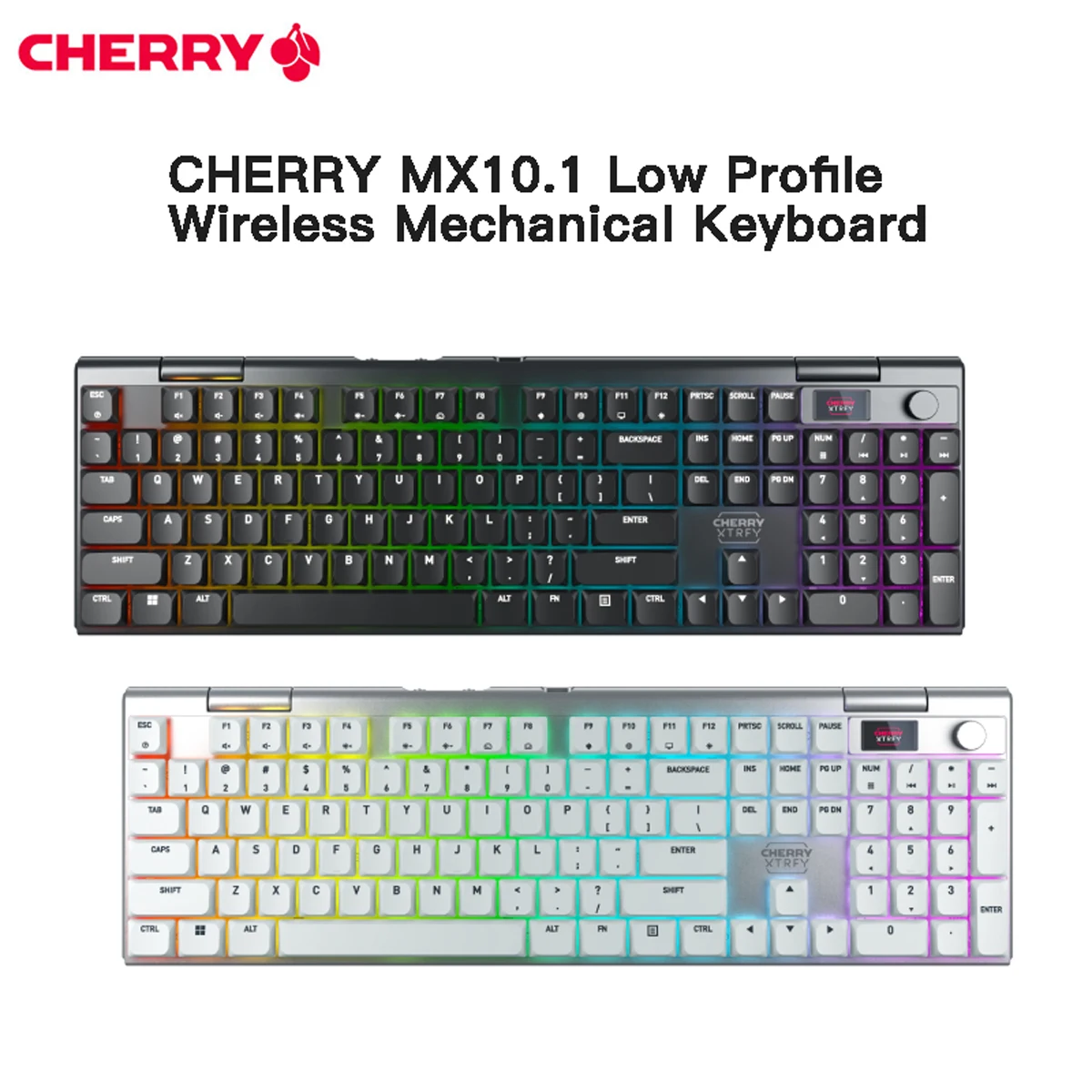 

CHERRY MX10.1 Low Profile Mechanical Keyboard Tri-mode Wireless RGB Ultra Thin Switch Metal Panel Gaming Office Keyboard Gift
