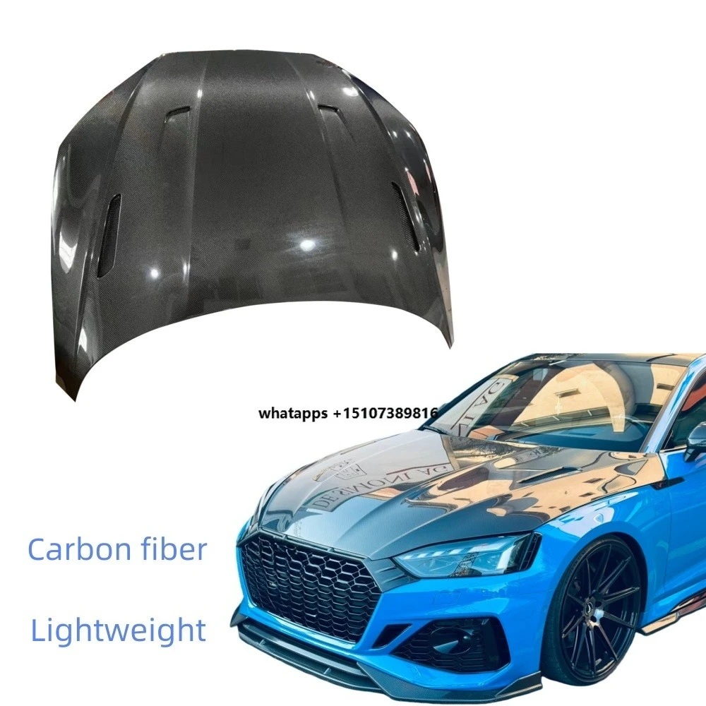 

High Quality Lightweight Carbon Fiber Hood for A5 S5 RS5 B9 2017-2024 OEM-Style Gloss Engine Bonnet