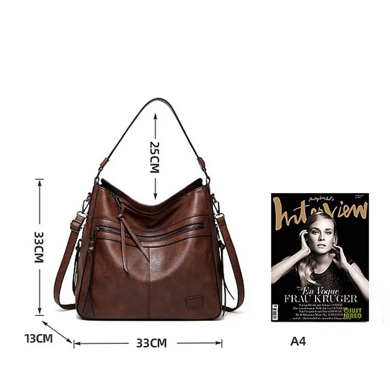 Winter Vintage PU Leather Handbag tassel Women Bag Hand Bag  Fashion Shoulder Bags for women 2024 Luxury Totes Bag bolso mujer