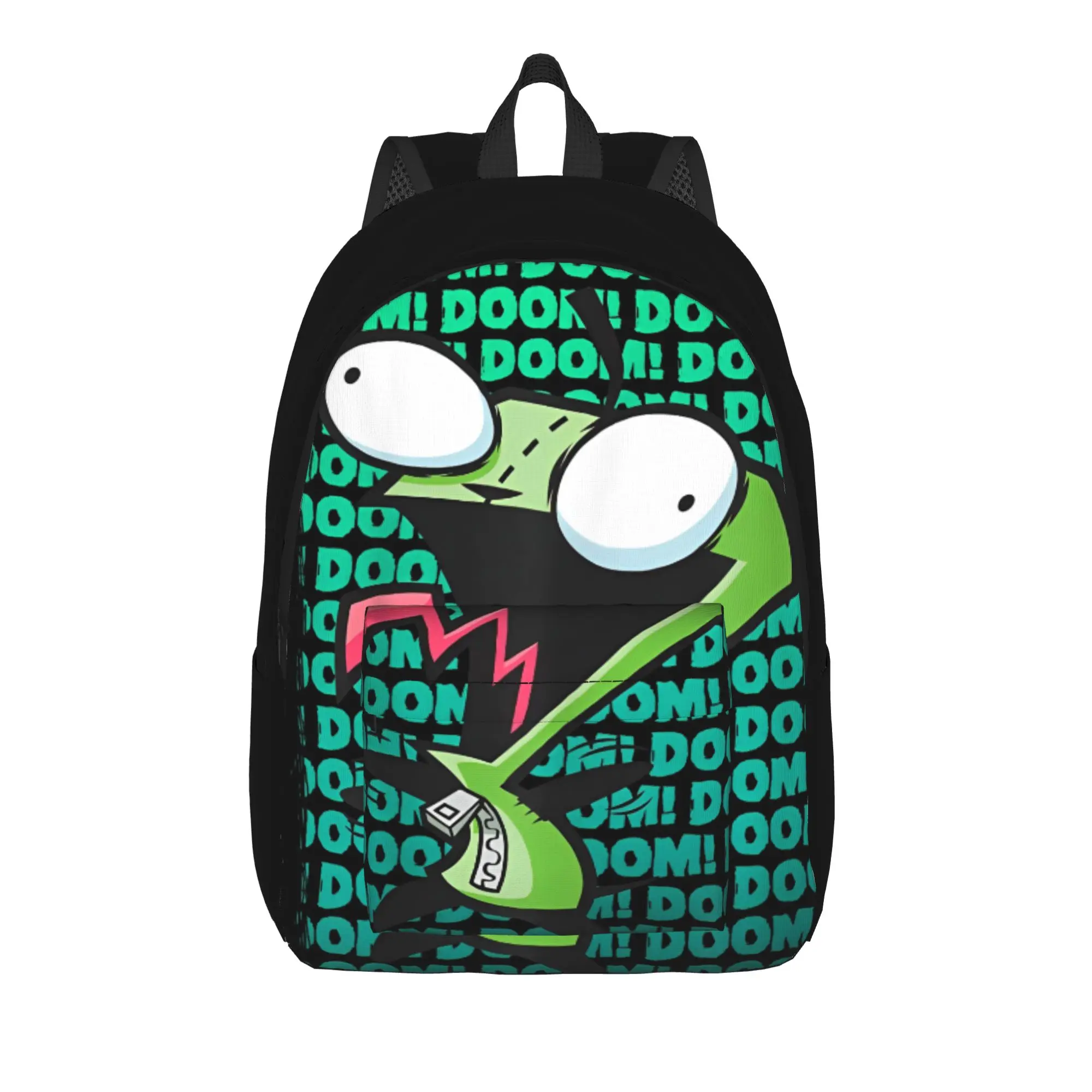 Invaders Zims GIR Impending DOOM Song Backpack for Men Women Casual Student Hiking Travel Daypack Laptop Shoulder Bag Sports