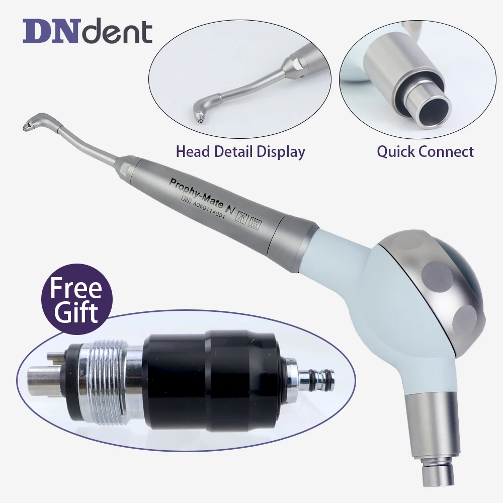 

Стоматологический воздушно-абразивный аппарат NEO с 2 насадками (90°) ° & 120 ° Бесплатный подарок: 4-портовый быстроразъемный соединитель для стоматологических инструментов (QD-сопряжения)