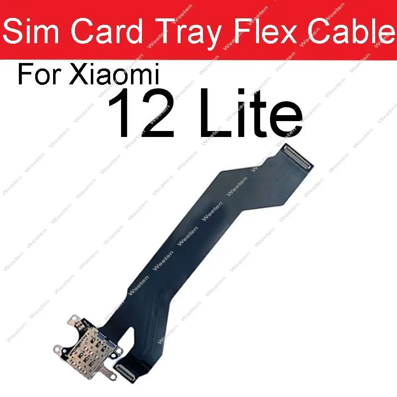 SIM Card Tray Reader Flex Cable For Xiaomi Mi 11 12 Lite POCO F3  Card Slot Socket Flex Cable For Redmi K40 Pro K40S K40Gaming