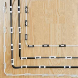 20pcs/set Cable Clips Desktop Organizer Self Adhesive Cord Management Wire Holder Data Telephone Line Winder