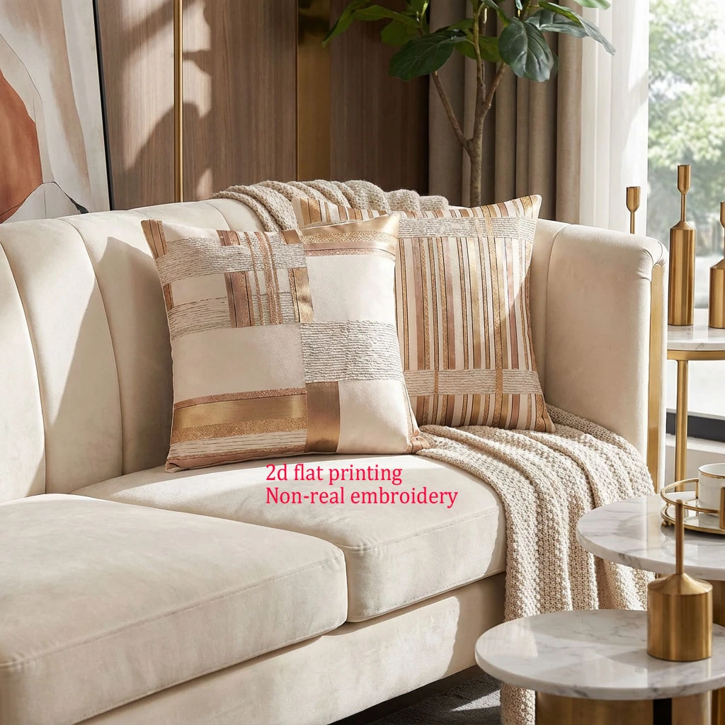 1/4pcs Modern Luxury Geometric Gold Brown Neutral Tone Throw Pillow Covers Home Decor for Couch Sofa Bedroom Living Room