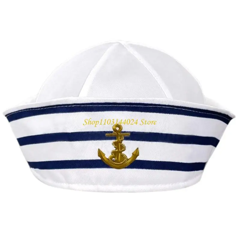 N5KE Unisex Adult Yacht Boat Sailor Captain Hat Cosplay Costume Hat Captain Hat