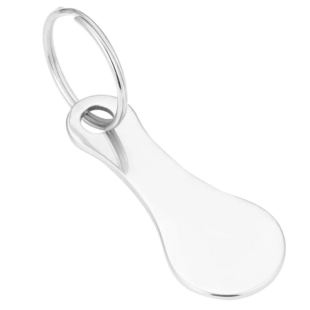 Go Cart Token Coin Holder Keychain Insert Shopping Supply Portable Trolley Remover Silver