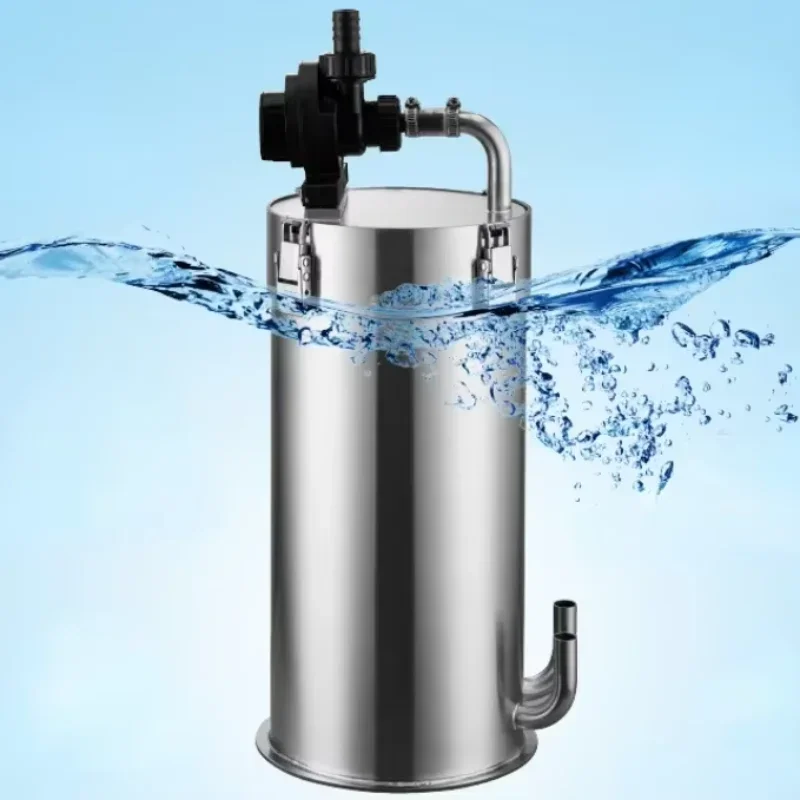 

304 stainless steel filter barrel External filter Fish, grass, shrimp, turtle tank filter Biochemical pre-filter DIY filter barr
