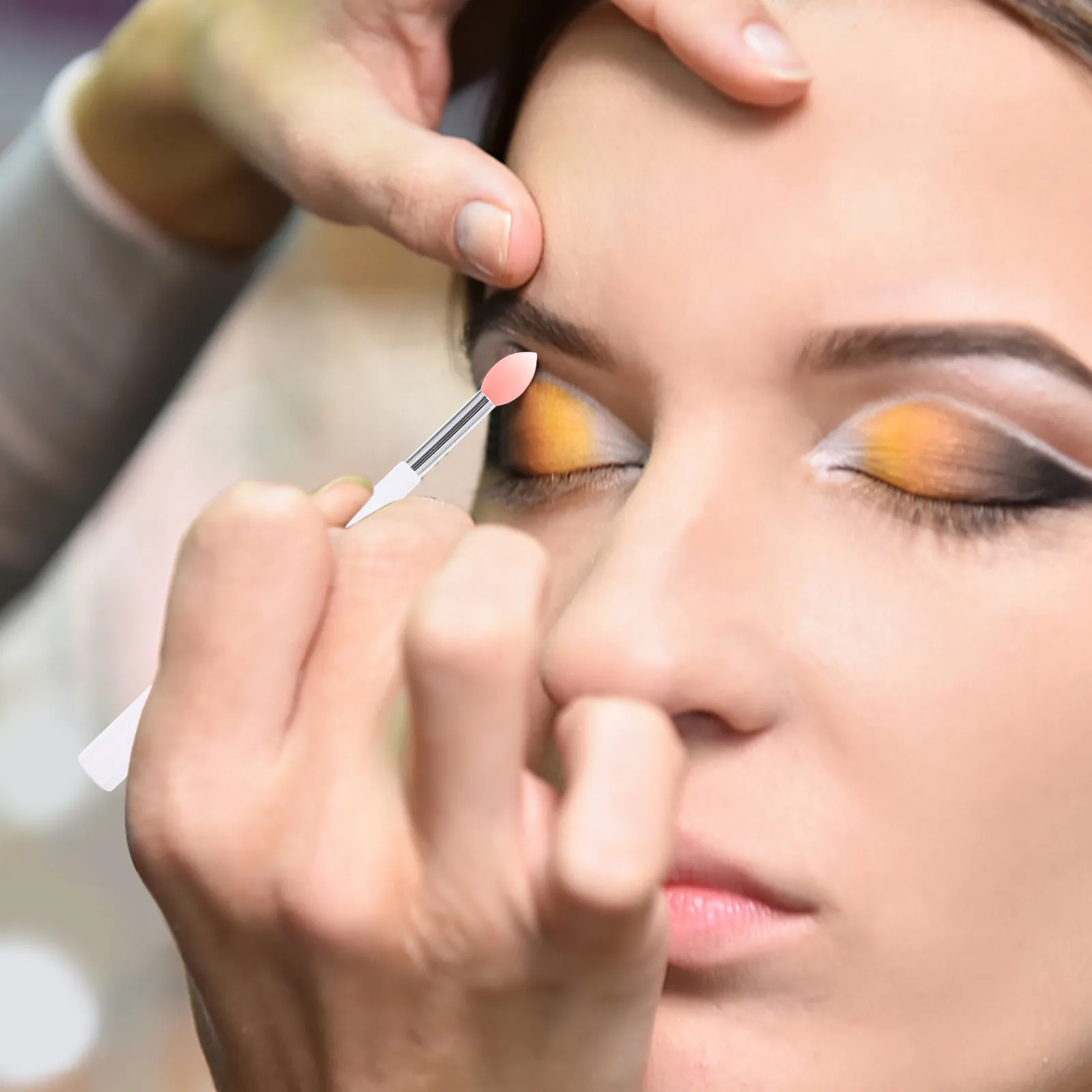 4-delige siliconen lippenborstelset voor gladde lippenstift, oogschaduwapplicatie, lippenbalsemapplicator, make-upgereedschap voor vrouwen, schoonheid